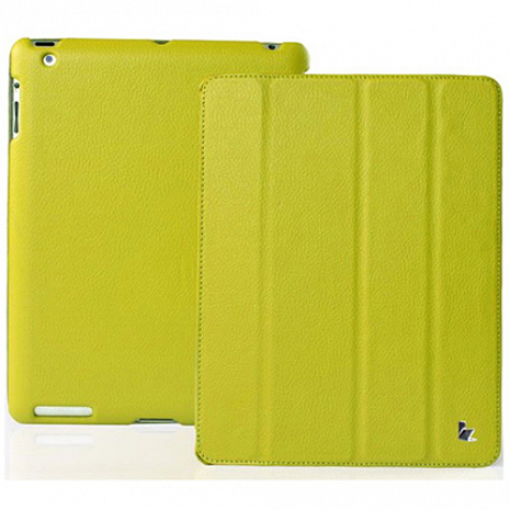 Кожаный чехол для iPad 2/3 и iPad 4 Jison Smart Leather Case (Зеленый)