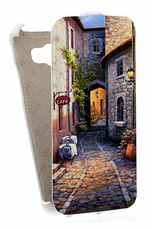 Кожаный чехол для Samsung Galaxy J5 (2016) SM-J510FN Aksberry Protective Flip Case (Белый) (Дизайн 116)