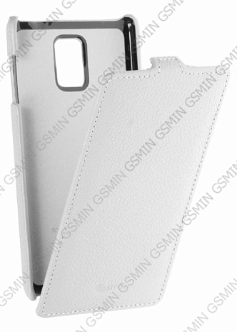 Кожаный чехол для Samsung Galaxy Note 4 (octa core) Sipo Premium Leather Case - V-Series (Белый)