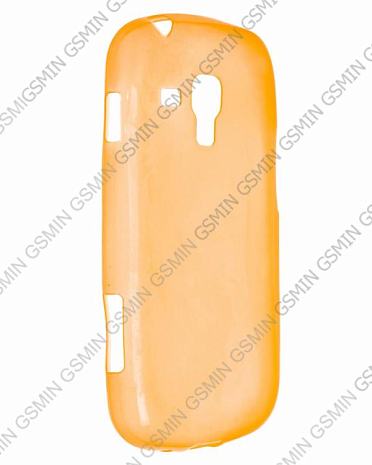 Чехол силиконовый для Samsung Galaxy S Duos (S7562) TPU 0.5 mm (Прозрачный Золотой)