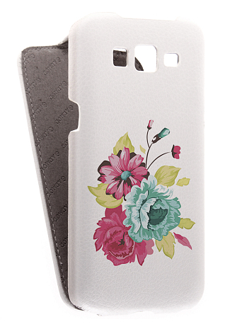 Кожаный чехол для Samsung Galaxy Grand 2 (G7102) Armor Case "Full" (Белый) (Дизайн 5/5)