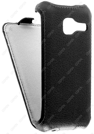 Кожаный чехол для Samsung Galaxy J1 mini (2016) Gecko Case (Черный)