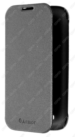 Кожаный чехол для Samsung Galaxy S4 (i9500) Armor Case - Book Cover (Черный)