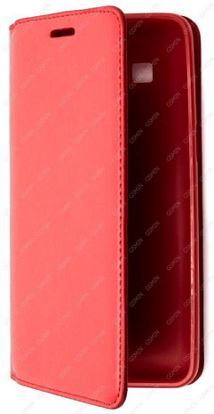 Кожаный чехол для Samsung Galaxy Grand Prime G530H на магните (Красный)