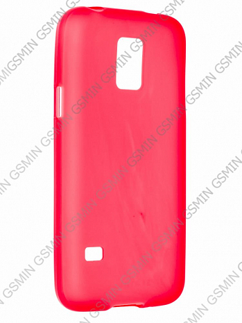 Чехол силиконовый для Samsung Galaxy S5 mini TPU (Красный Матовый)