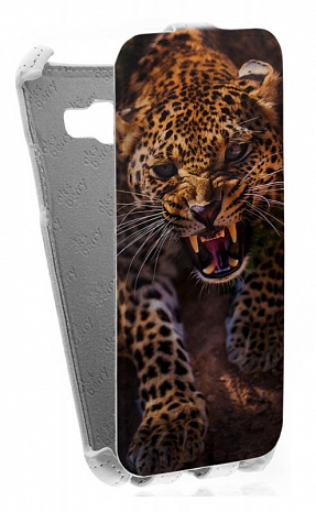 Кожаный чехол для Samsung Galaxy A5 (2017) Aksberry Protective Flip Case (Белый) (Дизайн 147)