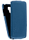 Кожаный чехол для Samsung Galaxy S4 Mini (i9190) Aksberry Protective Flip Case (Синий)