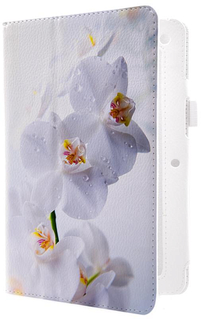 Кожаный чехол подставка для Acer Iconia Tab B1-A71 (Белый) (Дизайн 304)