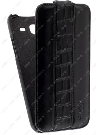Кожаный чехол для Samsung Galaxy Mega 5.8 (i9150) Melkco Premium Leather Case - Jacka Type (Vintage Black/Crocodile Black LC)