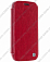 Кожаный чехол для Samsung Galaxy K Zoom (C1158) Hoco Crystal Series View Leather Case (Красный)
