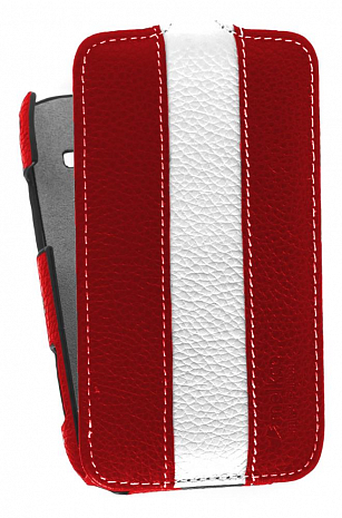   Samsung Galaxy Ace 2 i8160 Melkco Premium Leather Case - Limited Edition Jacka Type (Red/White LC)