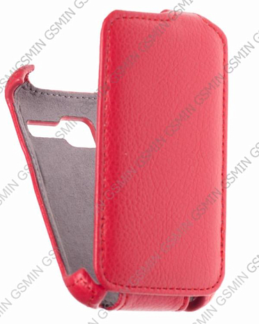 Кожаный чехол для Alcatel One Touch Tribe 3040D / 3041D Armor Case (Красный)