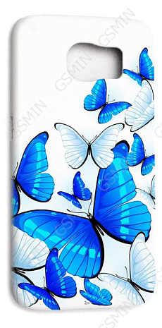 Кожаный чехол-накладка для Samsung Galaxy S6 G920F Aksberry (Белый) (Дизайн 11)