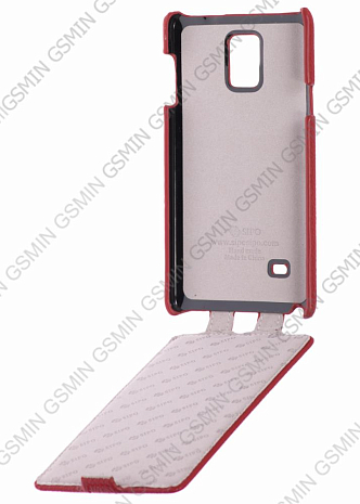 Кожаный чехол для Samsung Galaxy Note 4 (octa core) Sipo Premium Leather Case - V-Series (Красный)