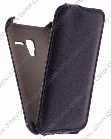 Кожаный чехол для Alcatel One Touch Pop D3 4035D Armor Case (Черный)
