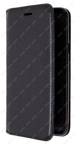 Кожаный чехол для Samsung Galaxy J7 (2016) SM-J710F на магните (Черный)