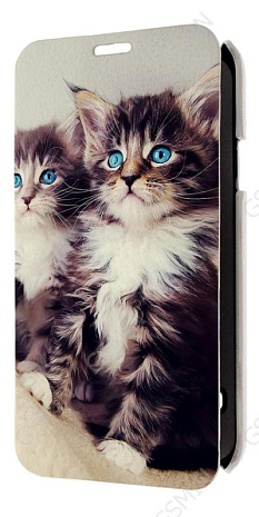 Кожаный чехол для Samsung Galaxy S5 Armor Case - Book Type (Белый) (Дизайн 164)