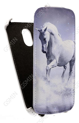 Кожаный чехол для Samsung Galaxy Nexus (i9250) Redberry Stylish Leather Case (Белый) (Дизайн 117)