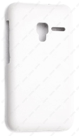 Кожаный чехол-накладка для Alcatel PIXI 3(4) 4013D Aksberry (Белый)