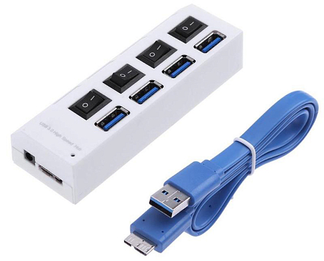 USB- HRS A29 ( HUB)  4    (50 ) (USB 3.0 - AM/MicroBM) ()