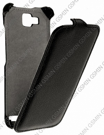 Кожаный чехол для Alcatel One Touch Idol S 6034R / 6035R Armor Case (Черный)