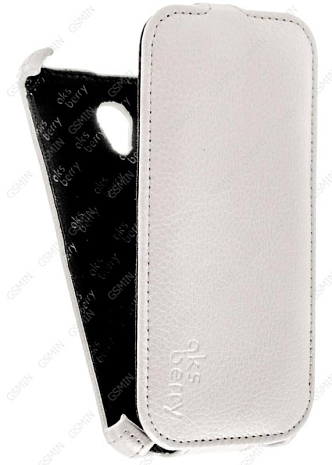 Кожаный чехол для Alcatel OneTouch Go Play 7048X Aksberry Protective Flip Case (Белый)