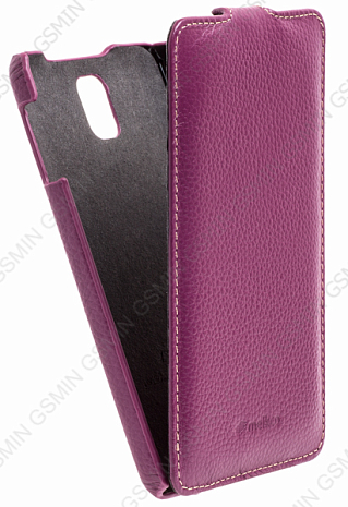 Кожаный чехол для Samsung Galaxy Note 3 (N9005) Melkco Premium Leather Case - Jacka Type (Purple LC)