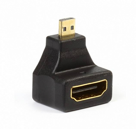 Адаптер-переходник micro HDMI M - HDMI F SmartBuy A118, угловой разъем