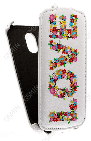 Кожаный чехол для Samsung Galaxy Nexus (i9250) Redberry Stylish Leather Case (Белый) (Дизайн 14/14)