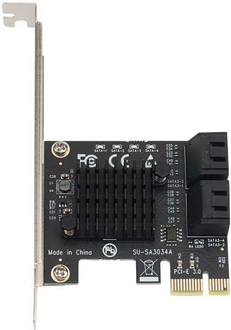  PCI-E  4 SATA 3.0 6 Gb/s GSMIN DP20 (SU-SA3034A) ()