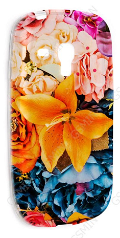 Чехол силиконовый для Samsung Galaxy S3 Mini (i8190) TPU (Прозрачный) (Дизайн 9)