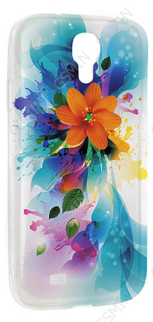 Чехол силиконовый для Samsung Galaxy S4 (i9500) TPU (Прозрачный) (Дизайн 6)