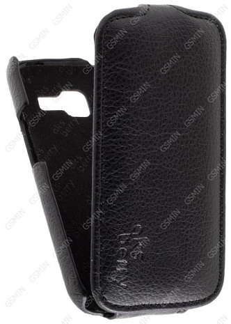 Кожаный чехол для Samsung S7262 Galaxy Star Plus Aksberry Protective Flip Case (Черный)