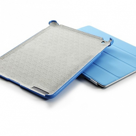 Кожаный чехол-накладка для iPad 2/3 и iPad 4 SGP Leather Griff Series (Голубой)