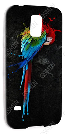 Чехол силиконовый для Samsung Galaxy S5 TPU (Прозрачный) (Дизайн 152)