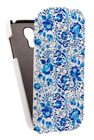 Кожаный чехол для Samsung Galaxy S4 Mini (i9190) Armor Case "Full" (Белый) (Дизайн 18/18)