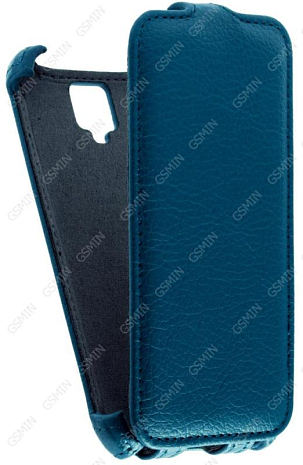 Кожаный чехол для Alcatel One Touch Idol 2 Mini L 6014X Armor Case (Синий)