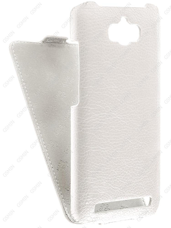 Кожаный чехол для ASUS ZenFone Max ZC550KL Aksberry Protective Flip Case (Белый) (Дизайн 167)