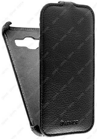 Кожаный чехол для Samsung Galaxy J3 (2016) SM-J320F/DS Armor Case (Черный)