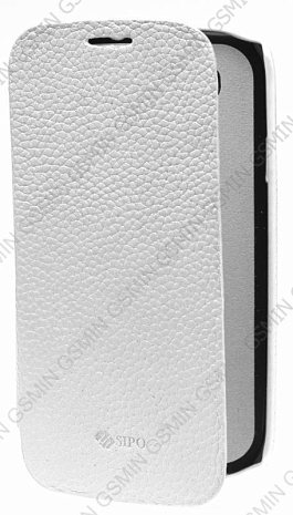 Кожаный чехол для Samsung Galaxy S3 (i9300) Sipo Premium Leather Case "Book Type" - H-Series (Белый)