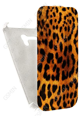 Кожаный чехол для Alcatel One Touch POP 3 5025D Aksberry Protective Flip Case (Белый) (Дизайн 144)