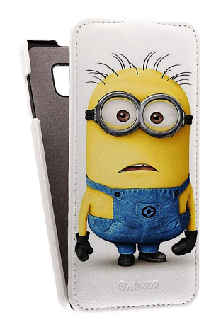 Кожаный чехол для Samsung Galaxy Note 5 Armor Case "Full" (Белый) (Дизайн 10/10)