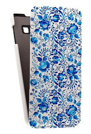 Кожаный чехол для Samsung Galaxy A8 Armor Case "Full" (Белый) (Дизайн 18/18)