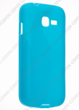 Чехол силиконовый для Samsung S7262 Star Plus TPU (Голубой Глянцевый)