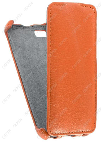 Кожаный чехол для Apple iPhone 5/5S/SE Armor Case (Оранжевый)