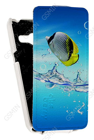 Кожаный чехол для Asus Zenfone 4 (A400CG) Aksberry Protective Flip Case (Белый) (Дизайн 150)