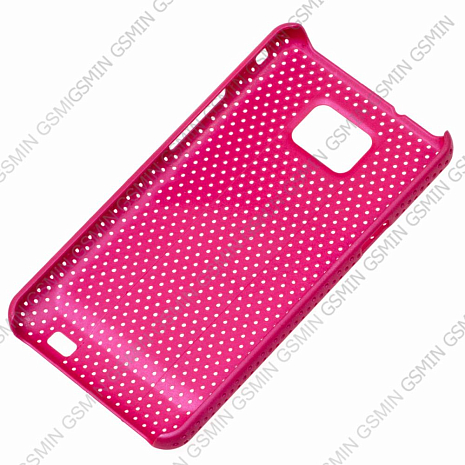 Чехол перфорированный для Samsung Galaxy S2 Plus (i9105) Сетка (Розовый)