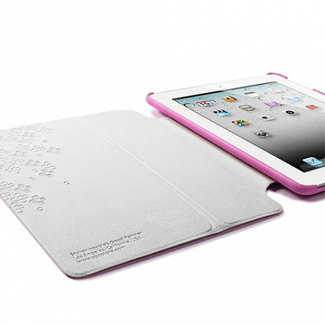 Кожаный чехол для iPad 2/3 и iPad 4 SGP Leather Stehen Series (Розовый)