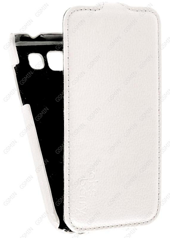Кожаный чехол для Samsung Galaxy Win Duos (i8552) Aksberry Protective Flip Case (Белый)