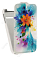 Кожаный чехол для Alcatel POP D1 4018D Art Case (Белый) (Дизайн 6/6)